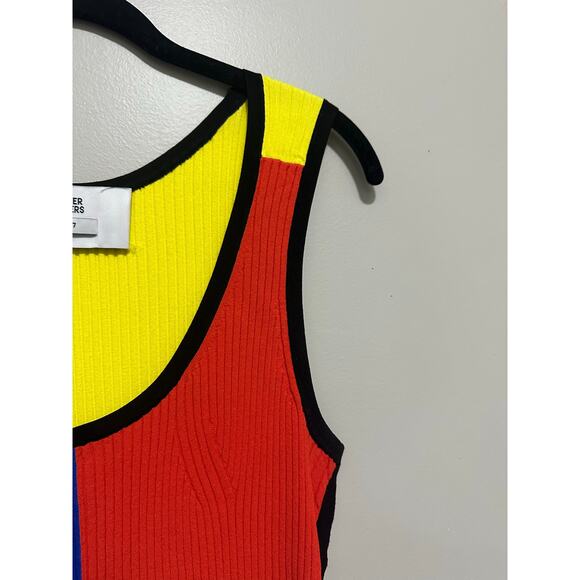 Christopher John Rogers Color Block Ribbed Tank Top Size Large - Picture 4 of 8